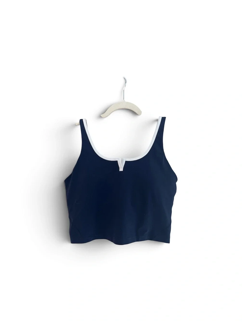 lululemon athletica Navy Crop Tank with White Trim